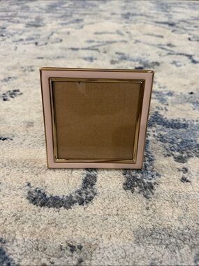 Elegant Pink and Gold Square Photo Frame - Home Accents